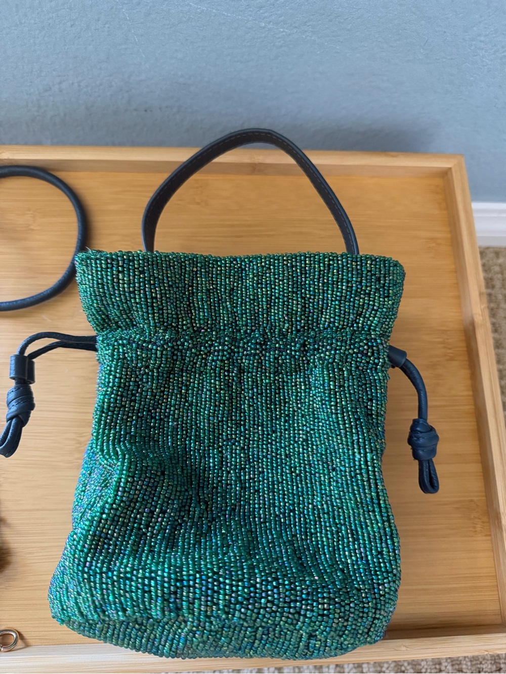 Vera Bradley “Wicked” Green Beaded Drawstring Women’s Handbag